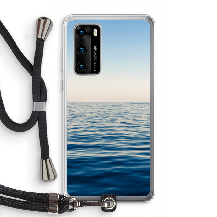 Water horizon: Huawei P40 Transparant Hoesje met koord