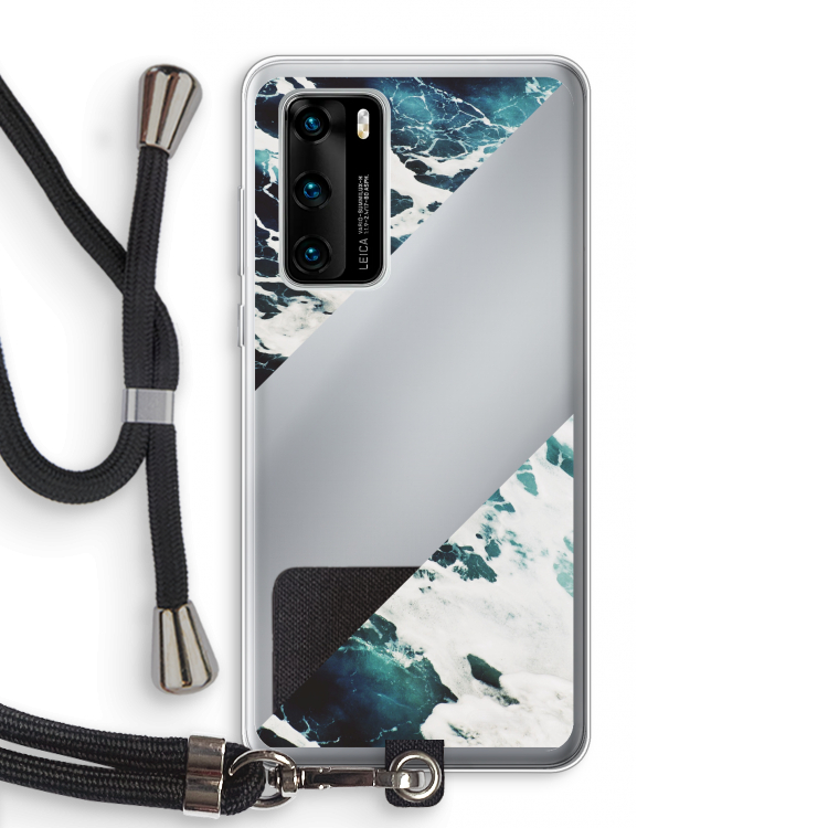 Golven: Huawei P40 Transparant Hoesje met koord