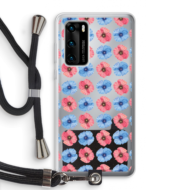 Klaproosjes: Huawei P40 Transparant Hoesje met koord