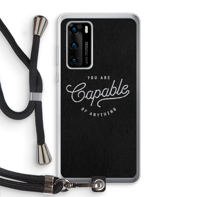 Capable: Huawei P40 Transparant Hoesje met koord