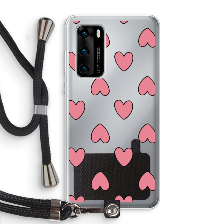 Ondersteboven verliefd: Huawei P40 Transparant Hoesje met koord