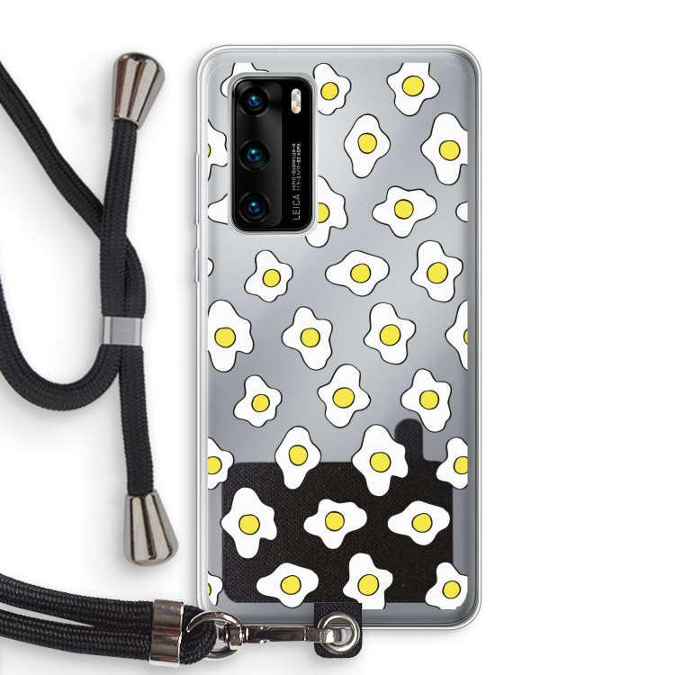 Spiegeleitjes: Huawei P40 Transparant Hoesje met koord