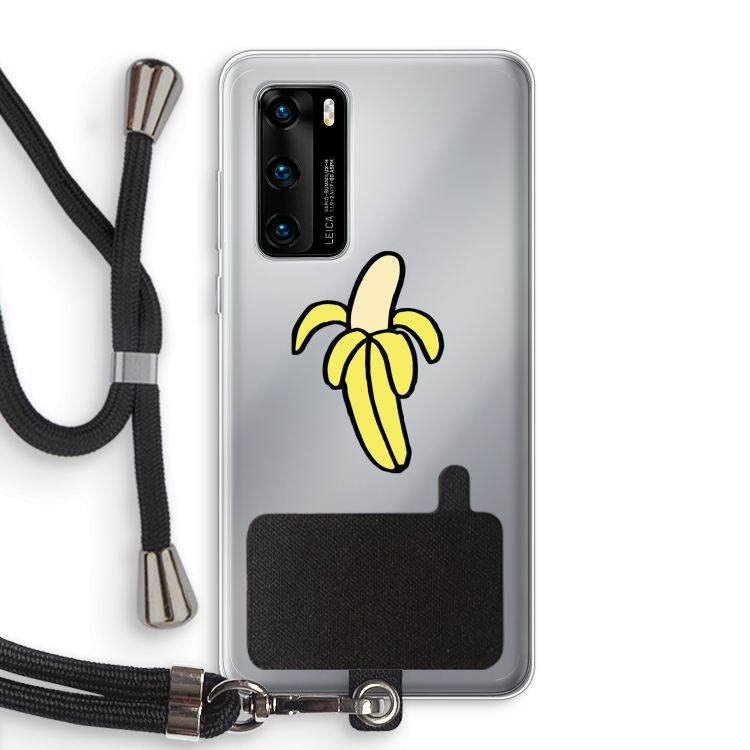 Banana: Huawei P40 Transparant Hoesje met koord