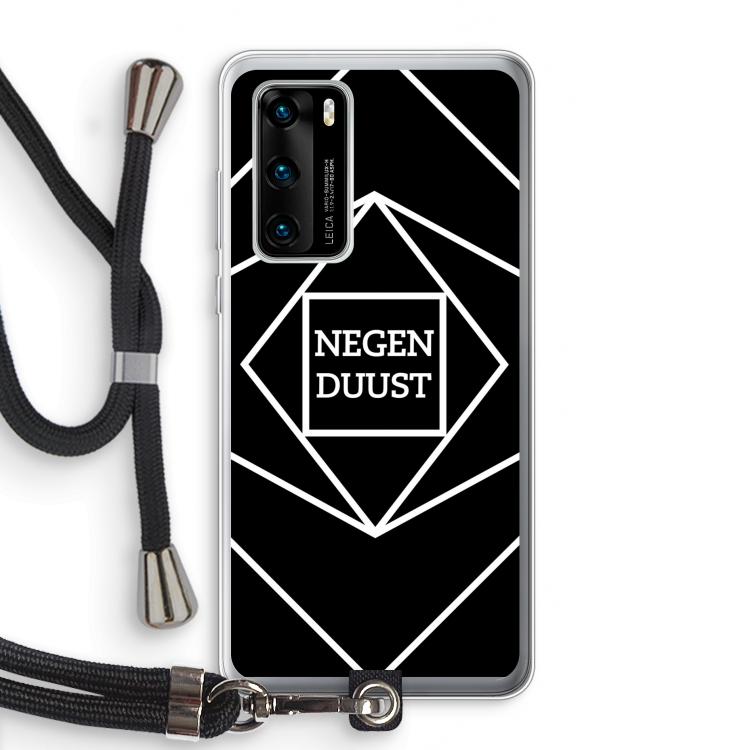 Negenduust geometrisch: Huawei P40 Transparant Hoesje met koord