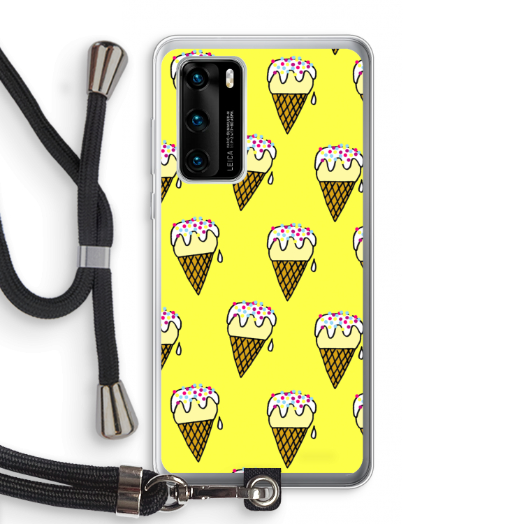 Isjes: Huawei P40 Transparant Hoesje met koord