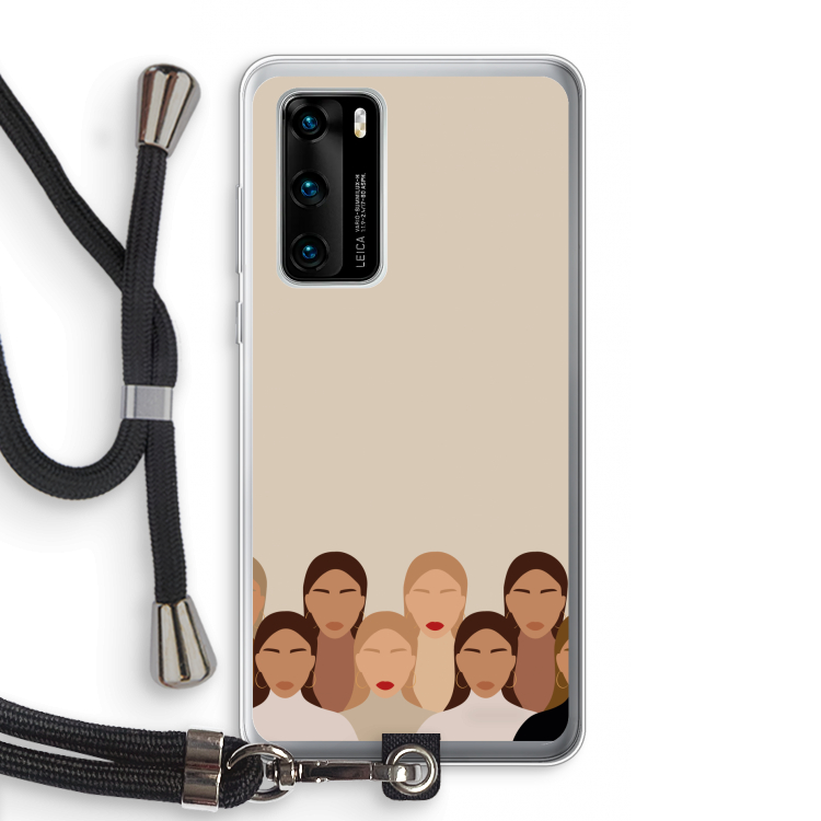 Girls girls girls: Huawei P40 Transparant Hoesje met koord