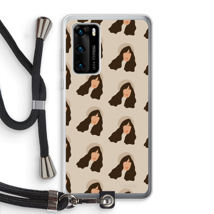 Bonjour mon amour: Huawei P40 Transparant Hoesje met koord