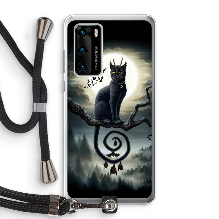 Moonlight Companions: Huawei P40 Transparant Hoesje met koord