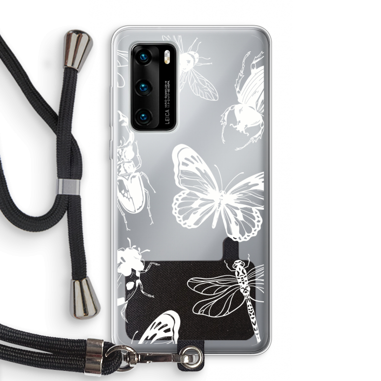 Tiny Bugs: Huawei P40 Transparant Hoesje met koord