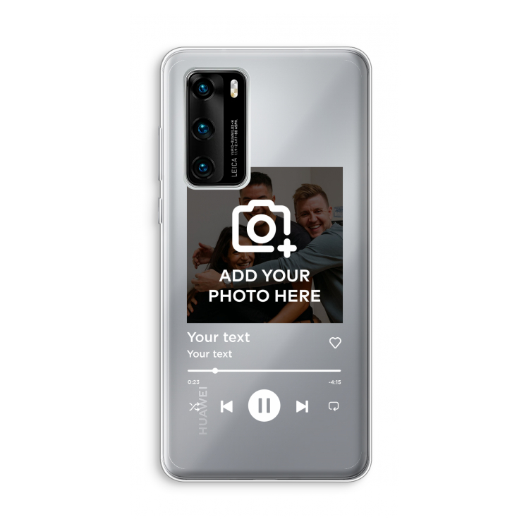 Music Player: Huawei P40 Transparant Hoesje