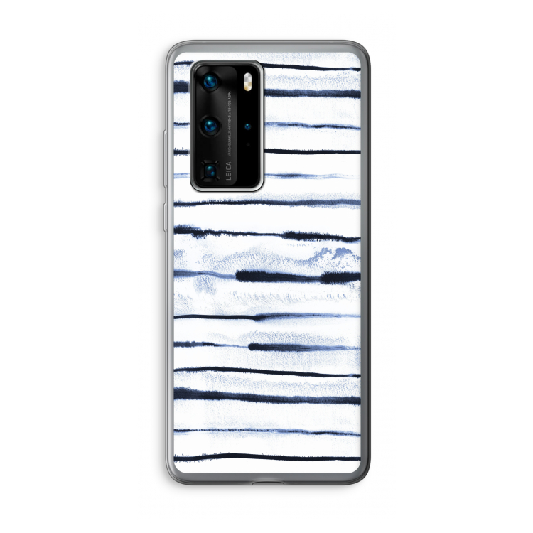 Ink Stripes: Huawei P40 Pro Transparant Hoesje