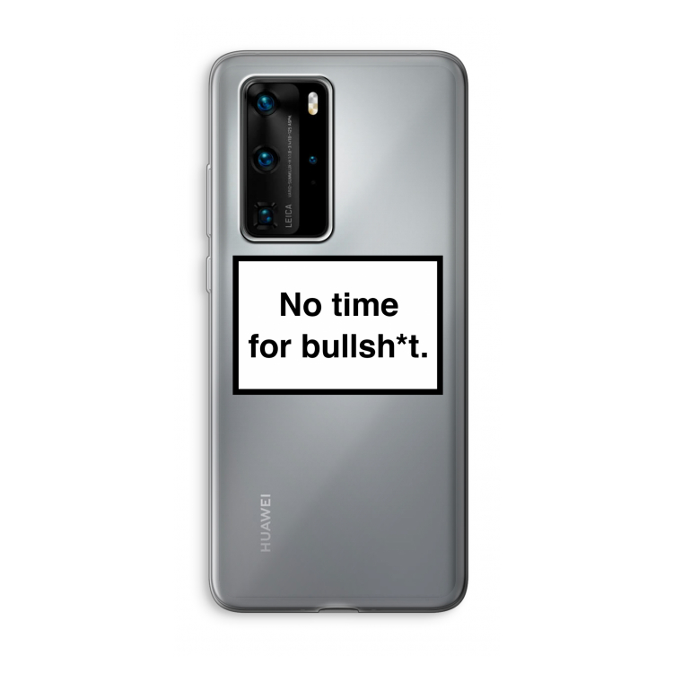 No time: Huawei P40 Pro Transparant Hoesje