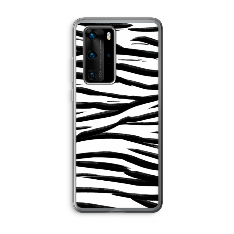 Zebra pattern: Huawei P40 Pro Transparant Hoesje