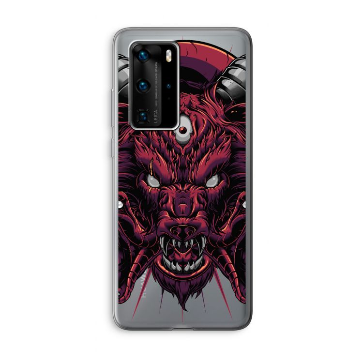 Hell Hound and Serpents: Huawei P40 Pro Transparant Hoesje