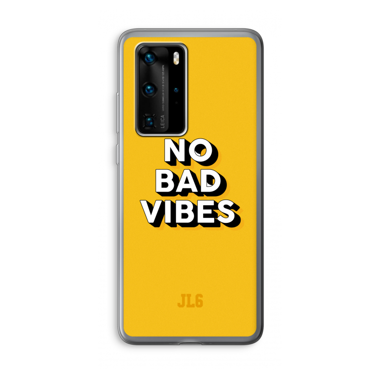 No Bad Vibes: Huawei P40 Pro Transparant Hoesje