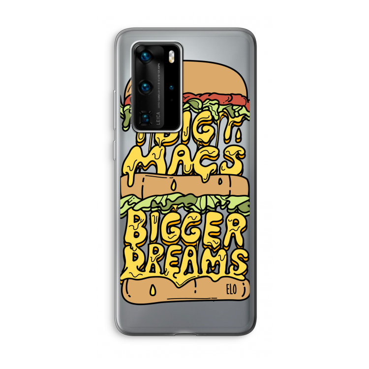 Big Macs Bigger Dreams: Huawei P40 Pro Transparant Hoesje