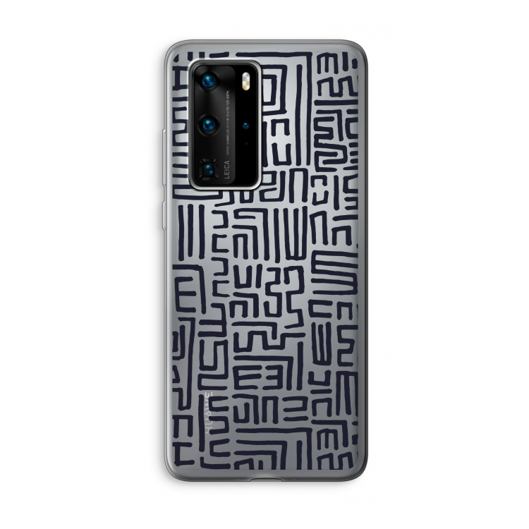 Moroccan Print: Huawei P40 Pro Transparant Hoesje