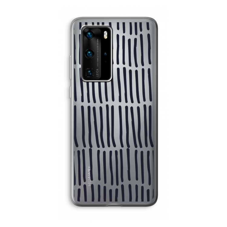 Moroccan stripes: Huawei P40 Pro Transparant Hoesje