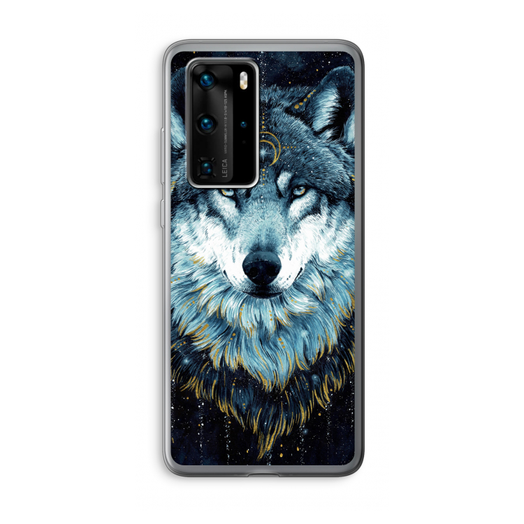 Darkness Wolf: Huawei P40 Pro Transparant Hoesje