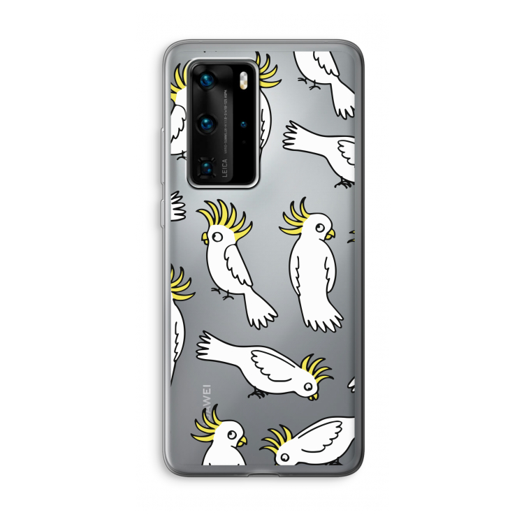 Papegaai: Huawei P40 Pro Transparant Hoesje