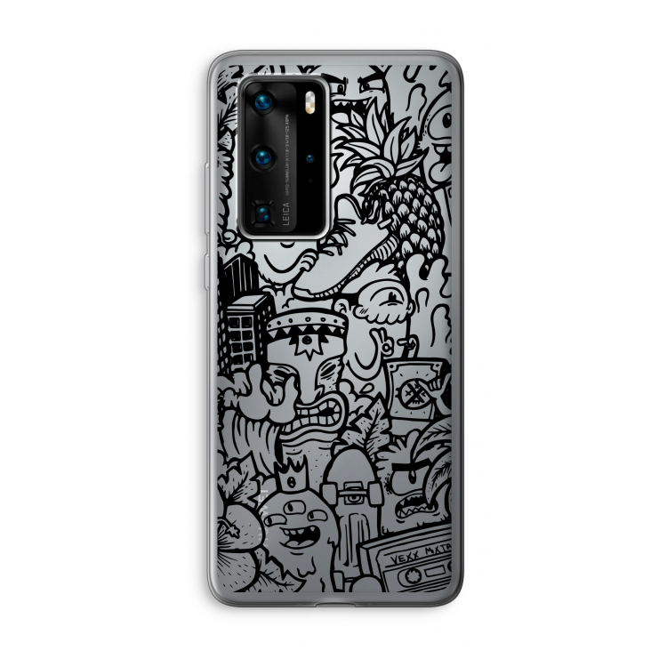 Vexx Black Mixtape: Huawei P40 Pro Transparant Hoesje