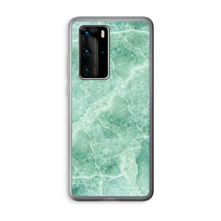 Groen marmer: Huawei P40 Pro Transparant Hoesje