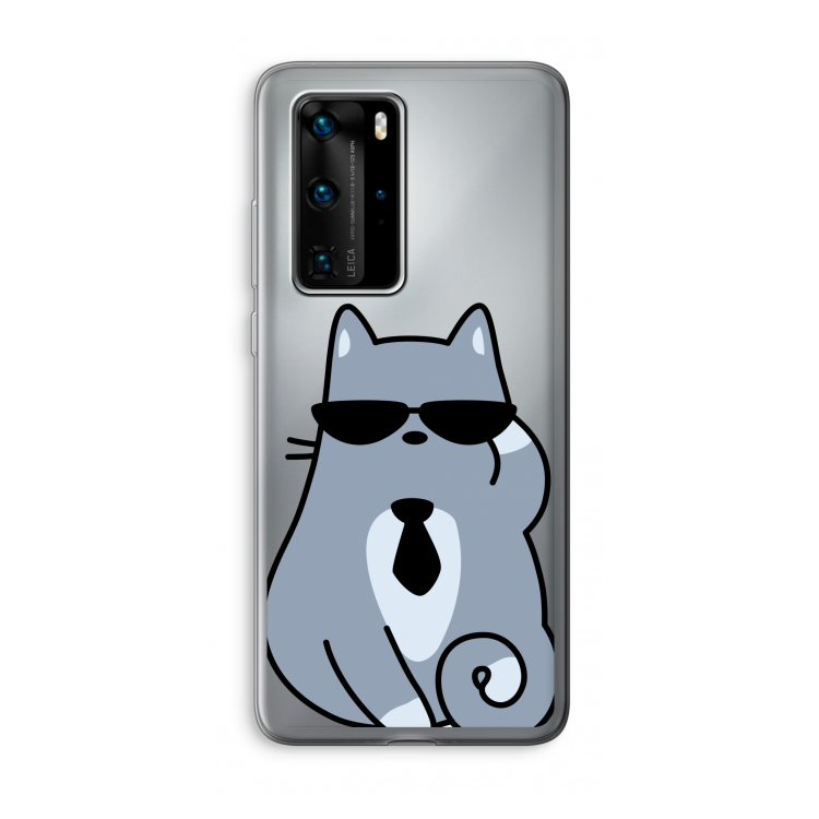 Cool cat: Huawei P40 Pro Transparant Hoesje