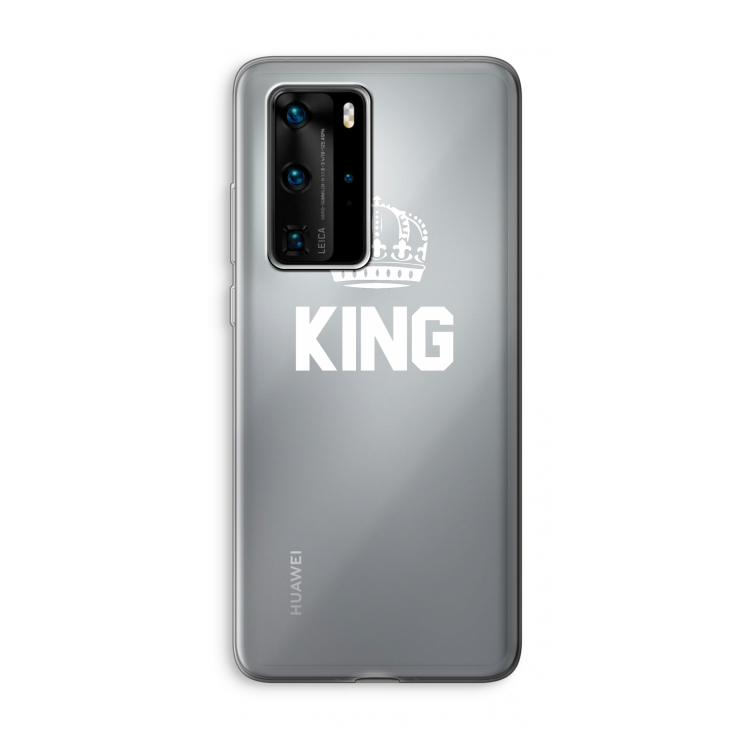 King zwart: Huawei P40 Pro Transparant Hoesje
