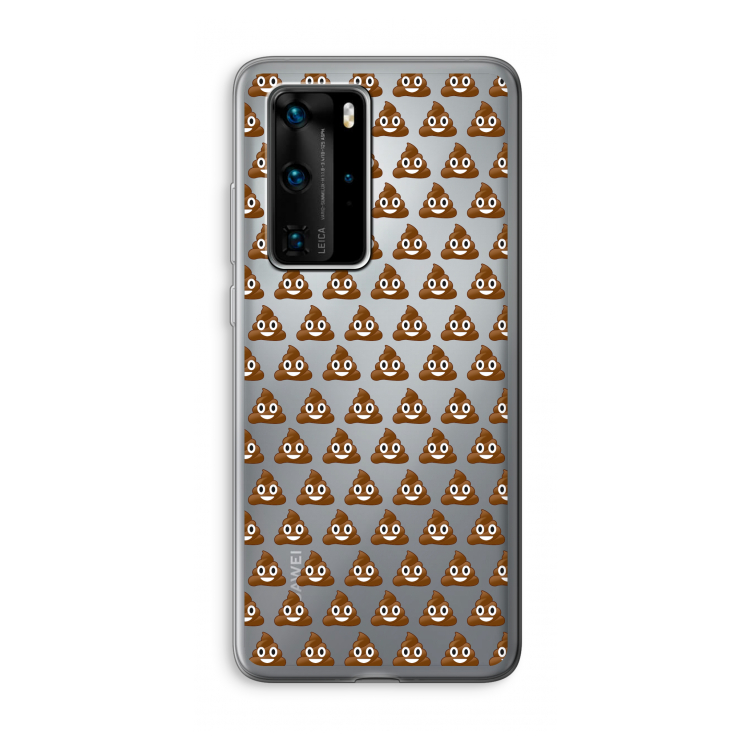Poop emoji: Huawei P40 Pro Transparant Hoesje