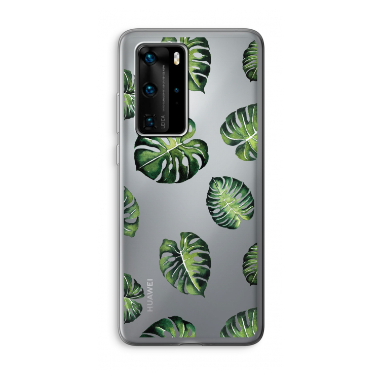 Tropische bladeren: Huawei P40 Pro Transparant Hoesje