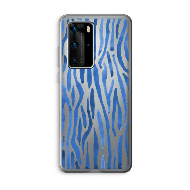 Blauwe nerven: Huawei P40 Pro Transparant Hoesje