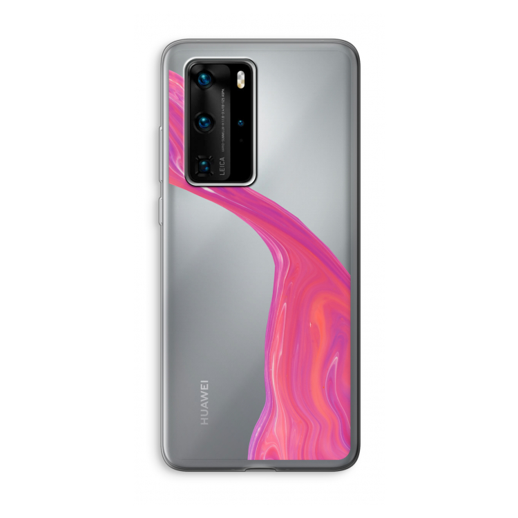 Paarse stroom: Huawei P40 Pro Transparant Hoesje