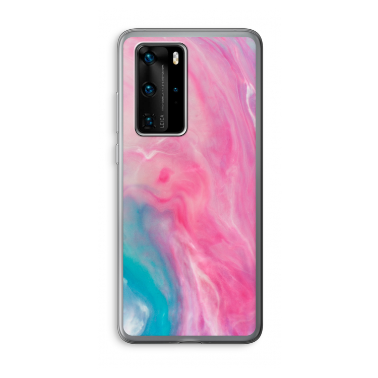 Roze explosie: Huawei P40 Pro Transparant Hoesje