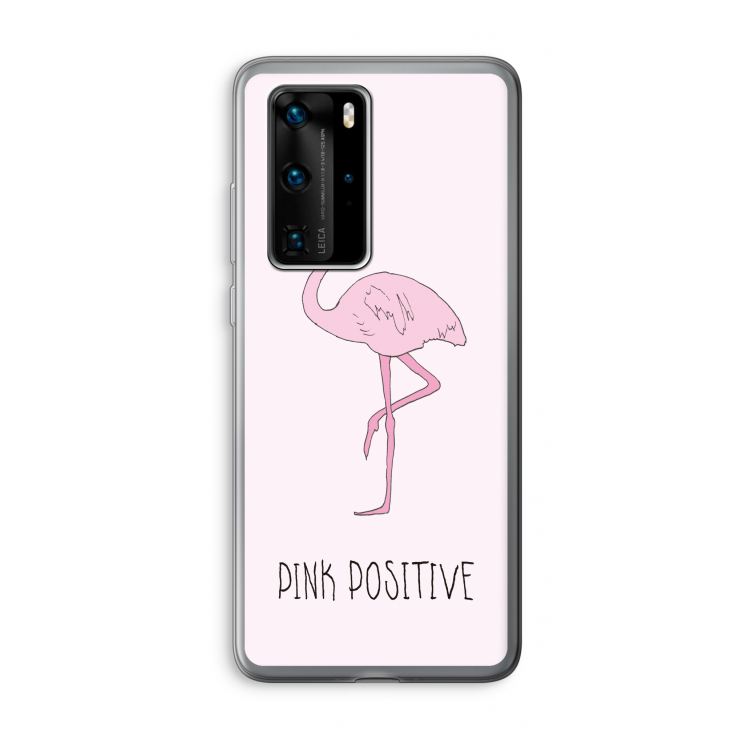 Pink positive: Huawei P40 Pro Transparant Hoesje