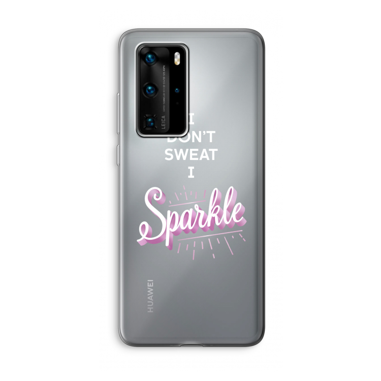 Sparkle quote: Huawei P40 Pro Transparant Hoesje