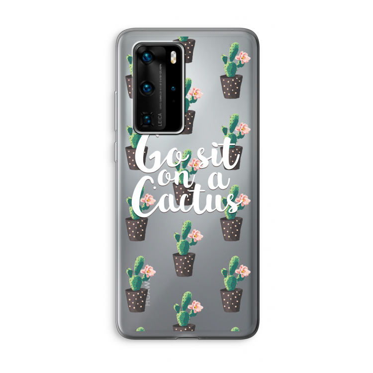 Cactus quote: Huawei P40 Pro Transparant Hoesje