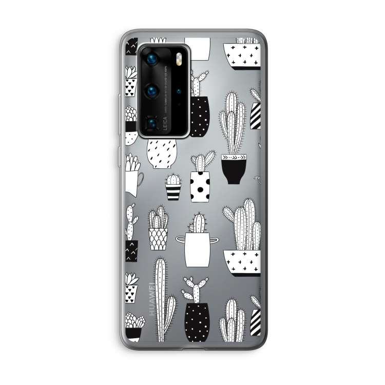 Cactusmotief: Huawei P40 Pro Transparant Hoesje