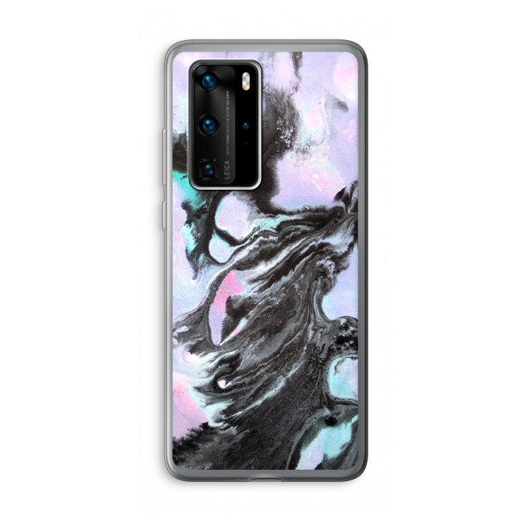 Pastel zwart: Huawei P40 Pro Transparant Hoesje