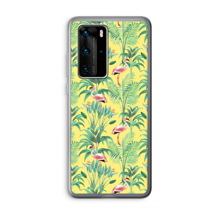 Flamingo party: Huawei P40 Pro Transparant Hoesje