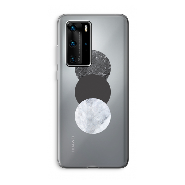 Marmeren cirkels: Huawei P40 Pro Transparant Hoesje