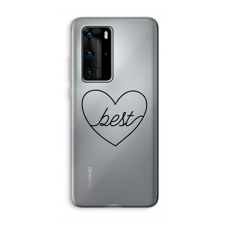 Best heart black: Huawei P40 Pro Transparant Hoesje