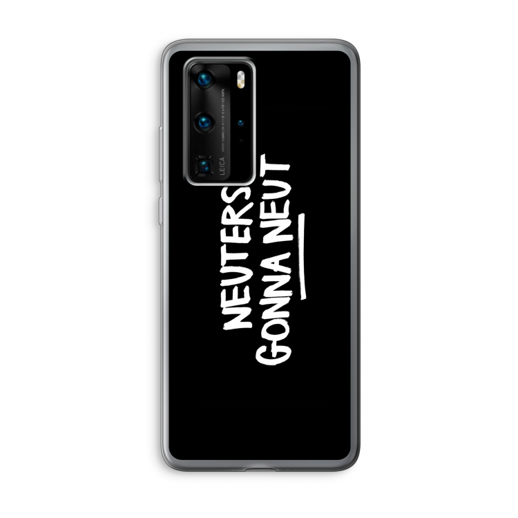 Neuters (zwart): Huawei P40 Pro Transparant Hoesje