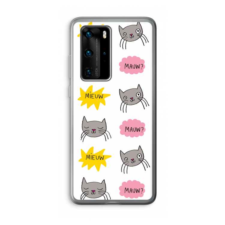 Meow: Huawei P40 Pro Transparant Hoesje