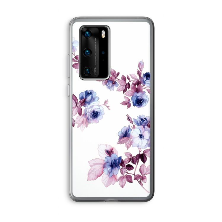 Waterverf bloemen: Huawei P40 Pro Transparant Hoesje
