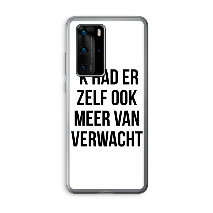 Meer verwacht: Huawei P40 Pro Transparant Hoesje
