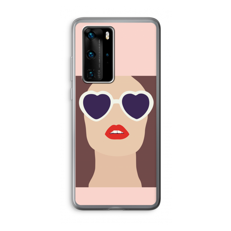 Red lips: Huawei P40 Pro Transparant Hoesje