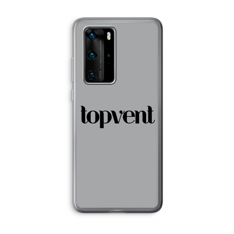 Topvent Grijs Zwart: Huawei P40 Pro Transparant Hoesje