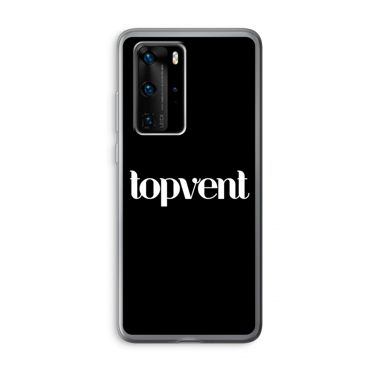 Topvent Zwart: Huawei P40 Pro Transparant Hoesje