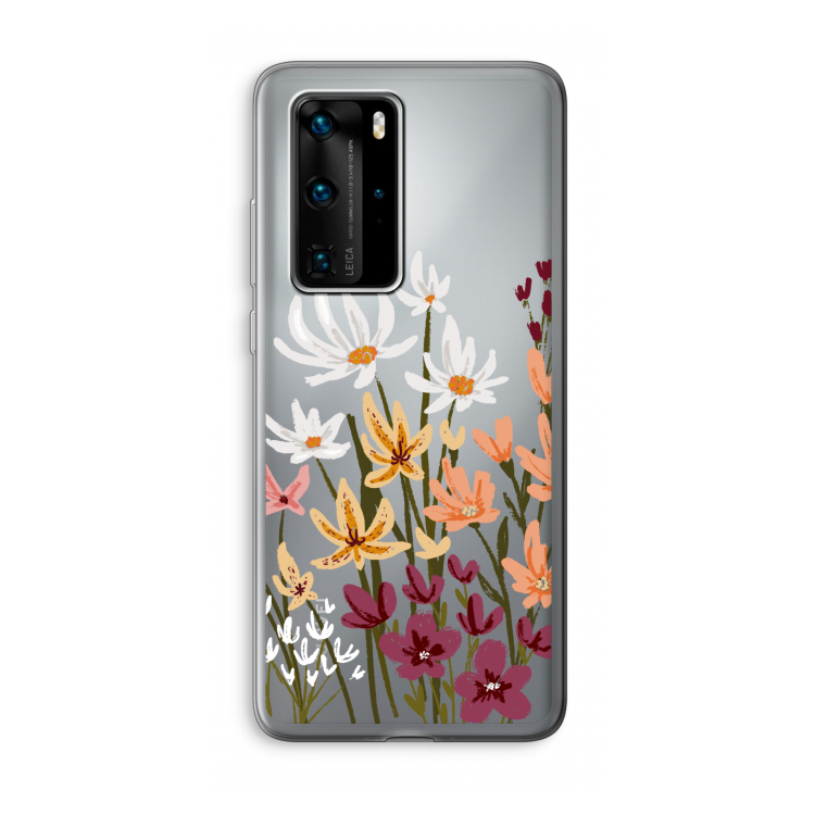 Painted wildflowers: Huawei P40 Pro Transparant Hoesje