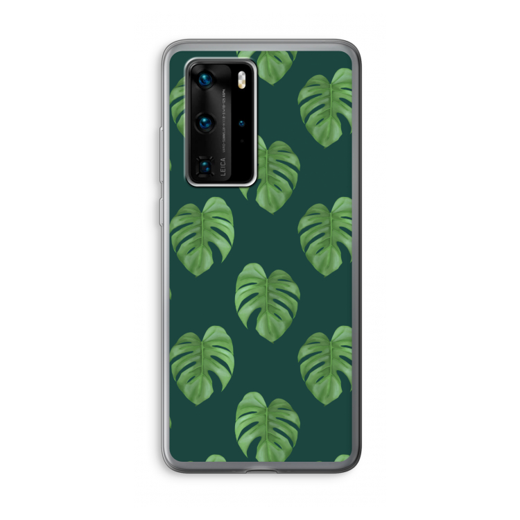 Monstera leaves: Huawei P40 Pro Transparant Hoesje